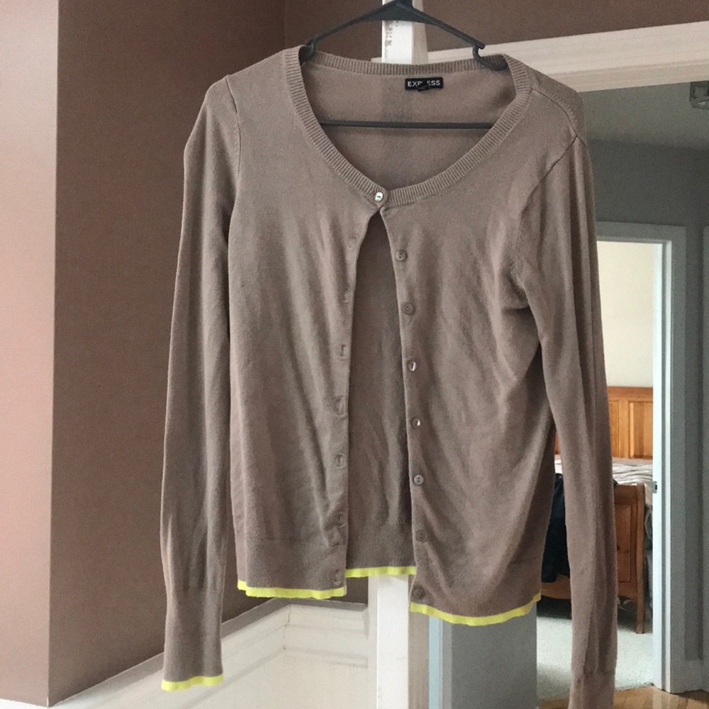 Tan cardigan